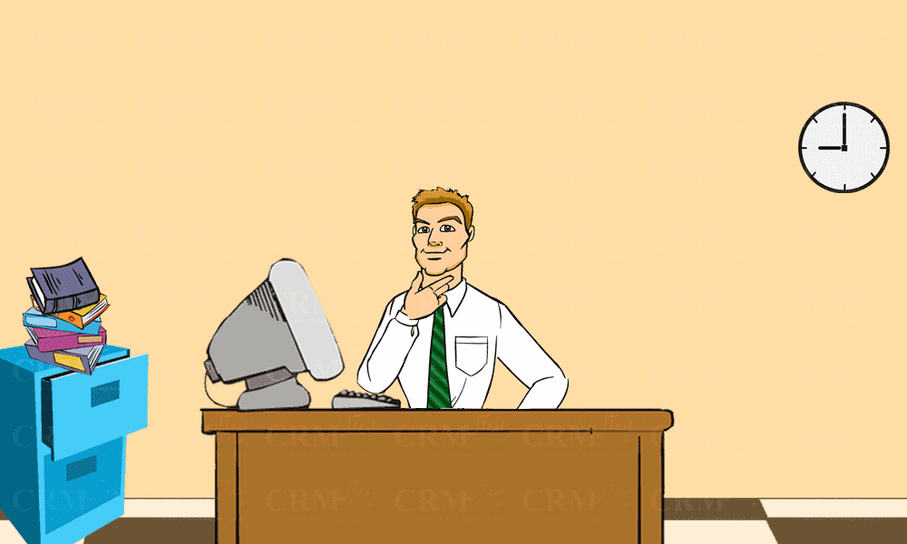 صحنه سوم - داستان مصور جهت معرفی نرم افزار ارتباط با مشتری ایده آل - CRMIdeal- CRM ایده آل - شروع به کار یک نیروی فروش بدون برنامه ریزی از قبل تعیین شده